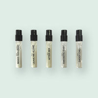 KLONE Discovery Set featuring 2ml samples of all five signature perfumes, ideal for exploring KLONE's unique fragrances.